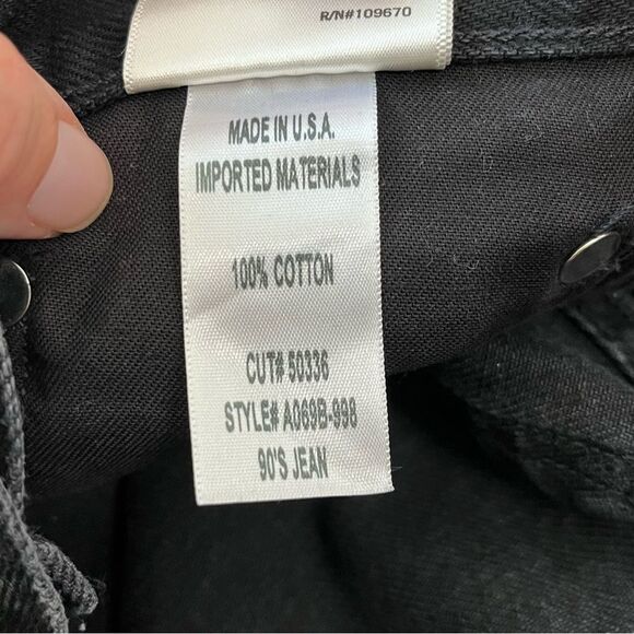 Agolde 90's Fit Black 24 - Picture 6 of 7